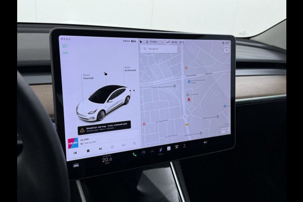 Tesla Model 3 SR+ 325PK LFP-Accu Trekhaak 19"Lmv AutoPilot Leer Pano-Dak Adaptive Cruise Lmv 18" Camera's Elektr.-Stuur+Stoelen+Spiegels+Geheu Ecc Navi Led DAB Voorverwarmen interieur via App Keyless One-Pedal-Drive Origineel Nederlandse Auto LFP accu dus 100% opladen!
