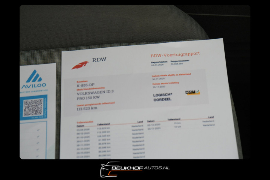 Volkswagen ID.3 First 58 kWh Carplay Nav Adapt Cru Soh 92.3%