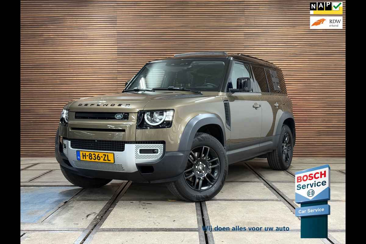 Land Rover Defender 110 2.0 D200 110 | Pano | PPF | Meridian | Trekhaak | Carplay | Geel kenteken incl btw