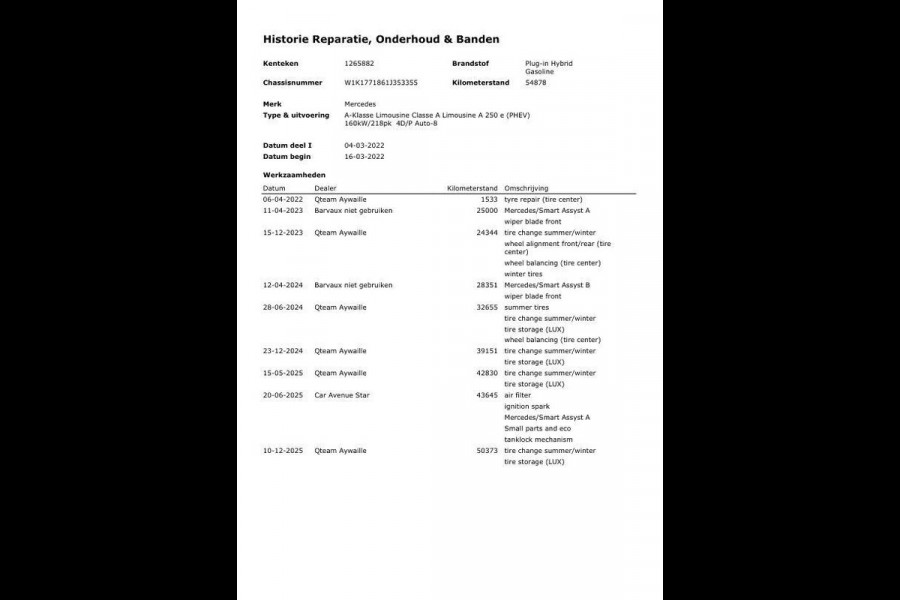 Mercedes-Benz A-Klasse 250 e Business Line CARPLAY / LEER / CAMERA / CRUISE CONTROLE / DEALER ONDERHOUDEN