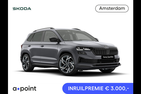 Škoda Karoq Sportline Ultimate 1.5 TSI ACT 150 pk 7 versn. DSG | Wegklapbare Trekhaak | Travel Assist Pakket Plus | Virtual Pedal | 19 Inch Velgen Sagitarius Aero