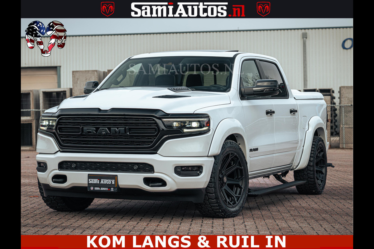 Dodge Ram 1500 Limited Night | 5.7 V8 Hemi Full Option | LPG | Comfortabele Dubbele Cabine met Royale 5 Zitplaatsen | De Meest Luxe en Volle Pick-Up in zijn Klasse | BPM vrij | Nu Leverbaar uit Voorraad | Voorraad Nr v45lp