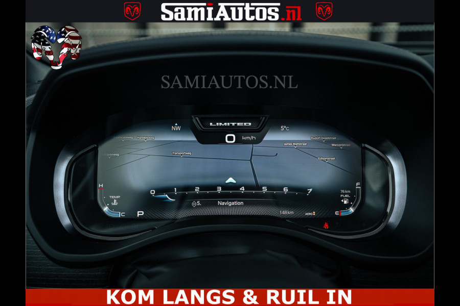 Dodge Ram 1500 Limited Night | 5.7 V8 Hemi Full Option | LPG | Comfortabele Dubbele Cabine met Royale 5 Zitplaatsen | De Meest Luxe en Volle Pick-Up in zijn Klasse | BPM vrij | Nu Leverbaar uit Voorraad | Voorraad Nr v45lp