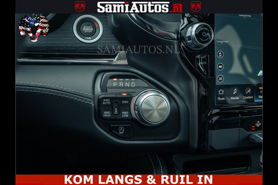 Dodge Ram 1500 Limited Night | 5.7 V8 Hemi Full Option | LPG | Comfortabele Dubbele Cabine met Royale 5 Zitplaatsen | De Meest Luxe en Volle Pick-Up in zijn Klasse | BPM vrij | Nu Leverbaar uit Voorraad | Voorraad Nr v45lp