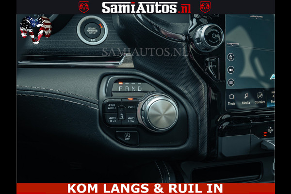 Dodge Ram 1500 Limited Night | 5.7 V8 Hemi Full Option | LPG | Comfortabele Dubbele Cabine met Royale 5 Zitplaatsen | De Meest Luxe en Volle Pick-Up in zijn Klasse | BPM vrij | Nu Leverbaar uit Voorraad | Voorraad Nr v45lp