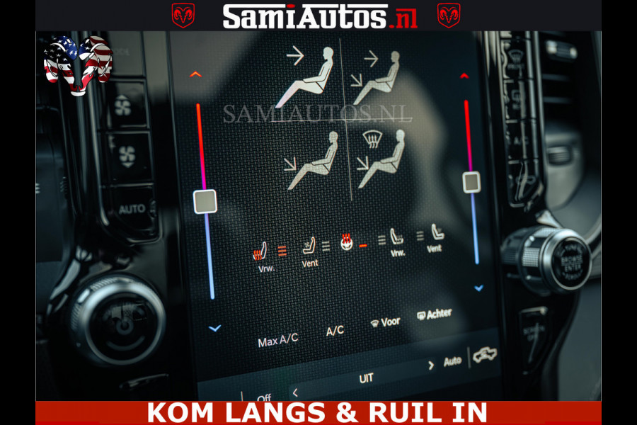 Dodge Ram 1500 Limited Night | 5.7 V8 Hemi Full Option | LPG | Comfortabele Dubbele Cabine met Royale 5 Zitplaatsen | De Meest Luxe en Volle Pick-Up in zijn Klasse | BPM vrij | Nu Leverbaar uit Voorraad | Voorraad Nr v45lp