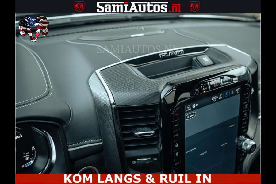 Dodge Ram 1500 Limited Night | 5.7 V8 Hemi Full Option | LPG | Comfortabele Dubbele Cabine met Royale 5 Zitplaatsen | De Meest Luxe en Volle Pick-Up in zijn Klasse | BPM vrij | Nu Leverbaar uit Voorraad | Voorraad Nr v45lp