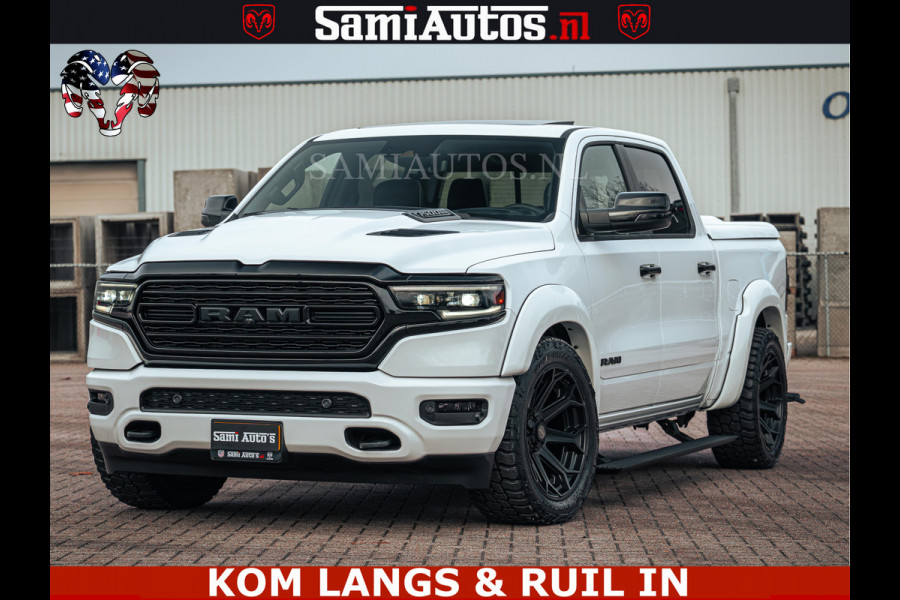 Dodge Ram 1500 Limited Night | 5.7 V8 Hemi Full Option | LPG | Comfortabele Dubbele Cabine met Royale 5 Zitplaatsen | De Meest Luxe en Volle Pick-Up in zijn Klasse | BPM vrij | Nu Leverbaar uit Voorraad | Voorraad Nr v45lp