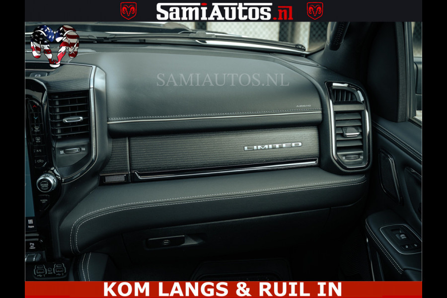 Dodge Ram 1500 Limited Night | 5.7 V8 Hemi Full Option | LPG | Comfortabele Dubbele Cabine met Royale 5 Zitplaatsen | De Meest Luxe en Volle Pick-Up in zijn Klasse | BPM vrij | Nu Leverbaar uit Voorraad | Voorraad Nr v45lp