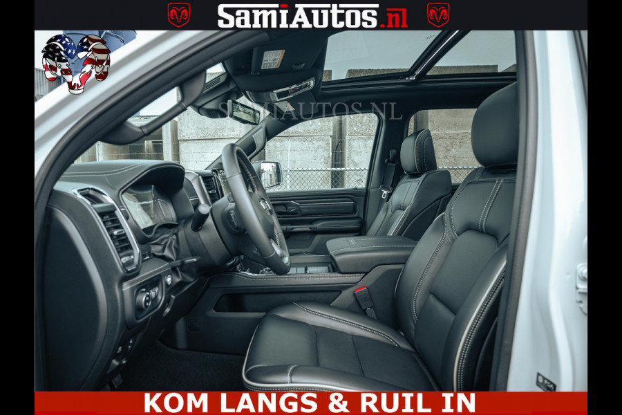 Dodge Ram 1500 Limited Night | 5.7 V8 Hemi Full Option | LPG | Comfortabele Dubbele Cabine met Royale 5 Zitplaatsen | De Meest Luxe en Volle Pick-Up in zijn Klasse | BPM vrij | Nu Leverbaar uit Voorraad | Voorraad Nr v45lp