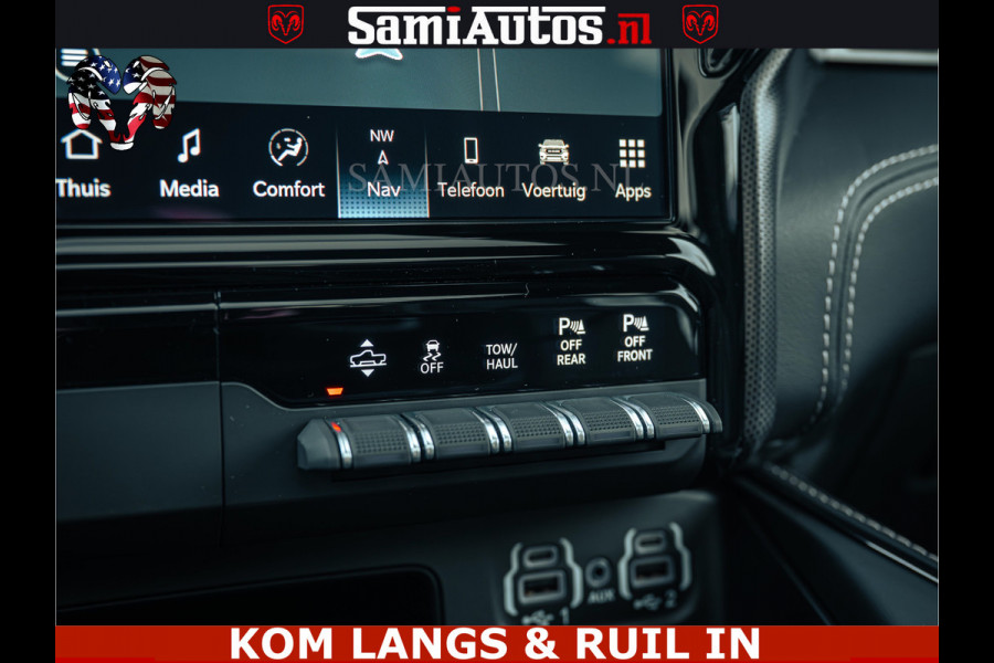 Dodge Ram 1500 Limited Night | 5.7 V8 Hemi Full Option | LPG | Comfortabele Dubbele Cabine met Royale 5 Zitplaatsen | De Meest Luxe en Volle Pick-Up in zijn Klasse | BPM vrij | Nu Leverbaar uit Voorraad | Voorraad Nr v45lp