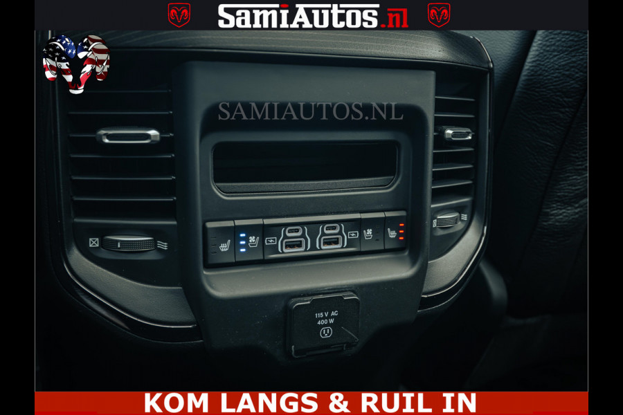 Dodge Ram 1500 Limited Night | 5.7 V8 Hemi Full Option | LPG | Comfortabele Dubbele Cabine met Royale 5 Zitplaatsen | De Meest Luxe en Volle Pick-Up in zijn Klasse | BPM vrij | Nu Leverbaar uit Voorraad | Voorraad Nr v45lp