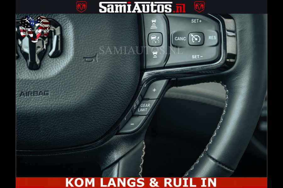 Dodge Ram 1500 Limited Night | 5.7 V8 Hemi Full Option | LPG | Comfortabele Dubbele Cabine met Royale 5 Zitplaatsen | De Meest Luxe en Volle Pick-Up in zijn Klasse | BPM vrij | Nu Leverbaar uit Voorraad | Voorraad Nr v45lp