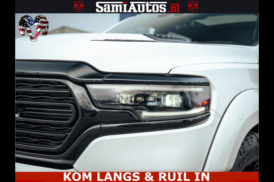 Dodge Ram 1500 Limited Night | 5.7 V8 Hemi Full Option | LPG | Comfortabele Dubbele Cabine met Royale 5 Zitplaatsen | De Meest Luxe en Volle Pick-Up in zijn Klasse | BPM vrij | Nu Leverbaar uit Voorraad | Voorraad Nr v45lp
