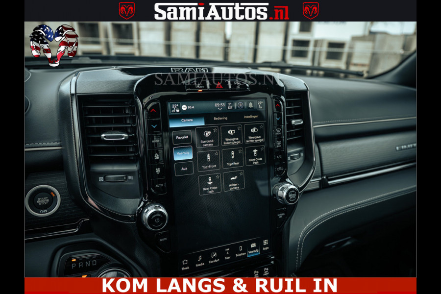 Dodge Ram 1500 Limited Night | 5.7 V8 Hemi Full Option | LPG | Comfortabele Dubbele Cabine met Royale 5 Zitplaatsen | De Meest Luxe en Volle Pick-Up in zijn Klasse | BPM vrij | Nu Leverbaar uit Voorraad | Voorraad Nr v45lp