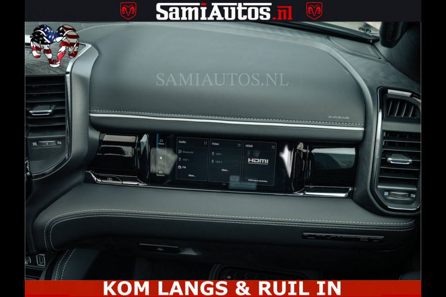 Dodge Ram 1500 Limited Night H.O 540HP 706Nm | Massage + Full Option | De Meest Luxe en Volle Pick-Up in zijn Klasse | Comfortabele Dubbele Cabine met Royale 5 Zitplaatsen | BPM vrij | Nu Leverbaar uit Voorraad | Voorraad Nr 2295 - 8559