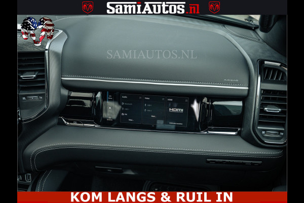 Dodge Ram LIMITED NIGHT H.O 540HP 706Nm | Massage + Full Option | De Meest Luxe en Volle Pick-Up in zijn Klasse | Comfortabele Dubbele Cabine met Royale 5 Zitplaatsen | BPM vrij | Nu Leverbaar uit Voorraad | Voorraad Nr 2370 - 5411