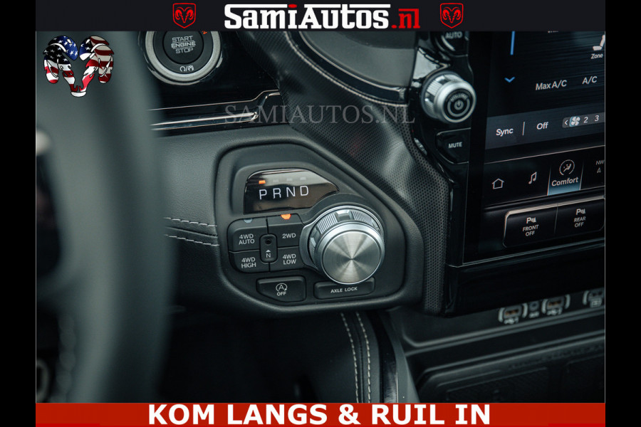 Dodge Ram LIMITED NIGHT H.O 540HP 706Nm | Massage + Full Option | De Meest Luxe en Volle Pick-Up in zijn Klasse | Comfortabele Dubbele Cabine met Royale 5 Zitplaatsen | BPM vrij | Nu Leverbaar uit Voorraad | Voorraad Nr 2370 - 5411