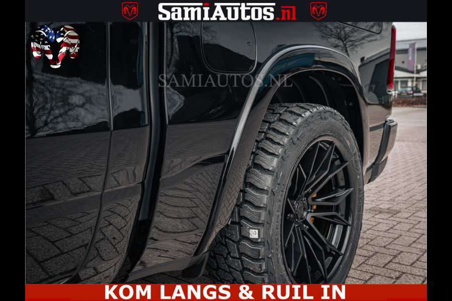 Dodge Ram LIMITED NIGHT H.O 540HP 706Nm | Massage + Full Option | De Meest Luxe en Volle Pick-Up in zijn Klasse | Comfortabele Dubbele Cabine met Royale 5 Zitplaatsen | BPM vrij | Nu Leverbaar uit Voorraad | Voorraad Nr 2370 - 5411