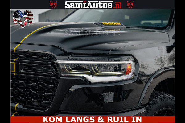 Dodge Ram LIMITED NIGHT H.O 540HP 706Nm | Massage + Full Option | De Meest Luxe en Volle Pick-Up in zijn Klasse | Comfortabele Dubbele Cabine met Royale 5 Zitplaatsen | BPM vrij | Nu Leverbaar uit Voorraad | Voorraad Nr 2370 - 5411