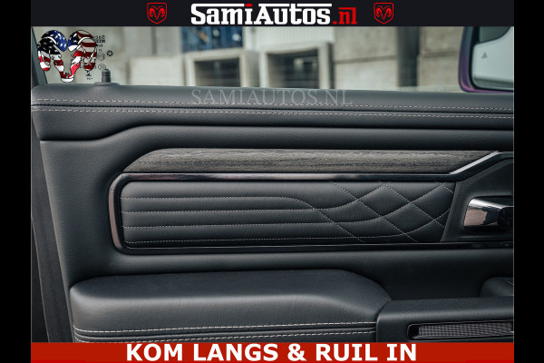 Dodge Ram LIMITED NIGHT H.O 540HP 706Nm | Massage + Full Option | De Meest Luxe en Volle Pick-Up in zijn Klasse | Comfortabele Dubbele Cabine met Royale 5 Zitplaatsen | BPM vrij | Nu Leverbaar uit Voorraad | Voorraad Nr 2370 - 5411