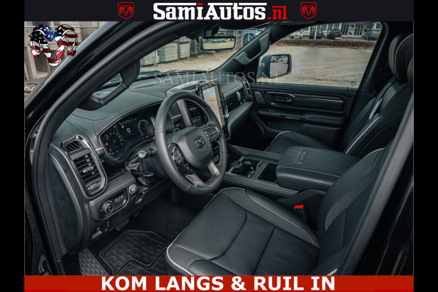 Dodge Ram LIMITED NIGHT H.O 540HP 706Nm | Massage + Full Option | De Meest Luxe en Volle Pick-Up in zijn Klasse | Comfortabele Dubbele Cabine met Royale 5 Zitplaatsen | BPM vrij | Nu Leverbaar uit Voorraad | Voorraad Nr 2370 - 5411