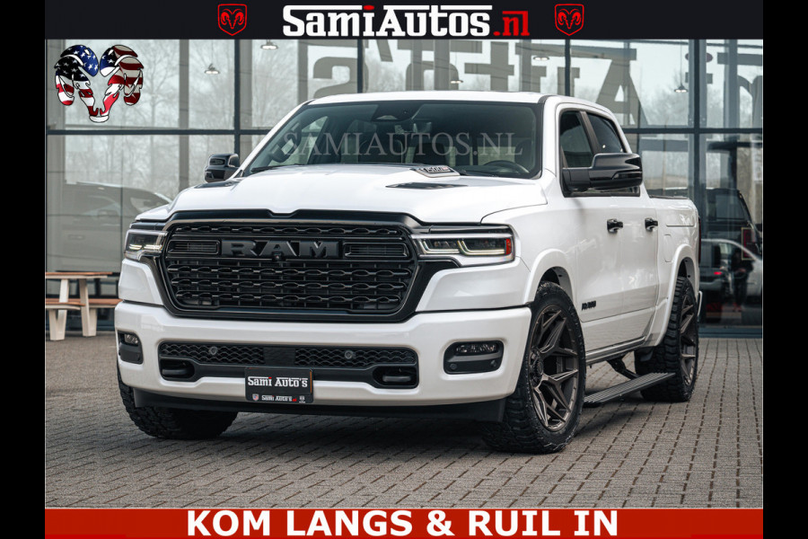 Dodge Ram SPORT LIMITED H.O 540PK 706Nm | Massage + Full Option | De Meest Luxe en Volle Pick-Up in zijn Klasse | Comfortabele Dubbele Cabine met Royale 5 Zitplaatsen | BPM vrij | Nu Leverbaar uit Voorraad | Voorraad Nr 2336 - 7700