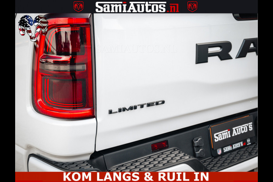 Dodge Ram SPORT LIMITED H.O 540PK 706Nm | Massage + Full Option | De Meest Luxe en Volle Pick-Up in zijn Klasse | Comfortabele Dubbele Cabine met Royale 5 Zitplaatsen | BPM vrij | Nu Leverbaar uit Voorraad | Voorraad Nr 2336 - 7700