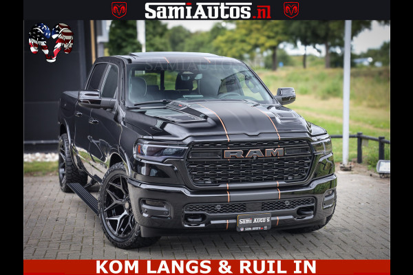 Dodge Ram LIMITED SPORT H.O 540HP 706Nm | Massage + Full Option | De Meest Luxe en Volle Pick-Up in zijn Klasse | Comfortabele Dubbele Cabine met Royale 5 Zitplaatsen | BPM vrij | Nu Leverbaar uit Voorraad | Voorraad Nr 2355 - 5149