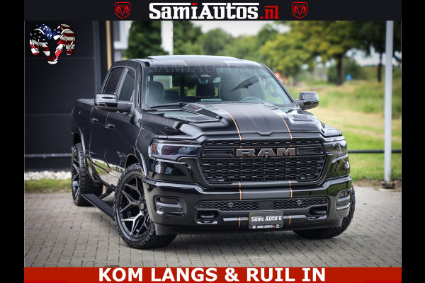 Dodge Ram LIMITED SPORT H.O 540HP 706Nm | Massage + Full Option | De Meest Luxe en Volle Pick-Up in zijn Klasse | Comfortabele Dubbele Cabine met Royale 5 Zitplaatsen | BPM vrij | Nu Leverbaar uit Voorraad | Voorraad Nr 2355 - 5149