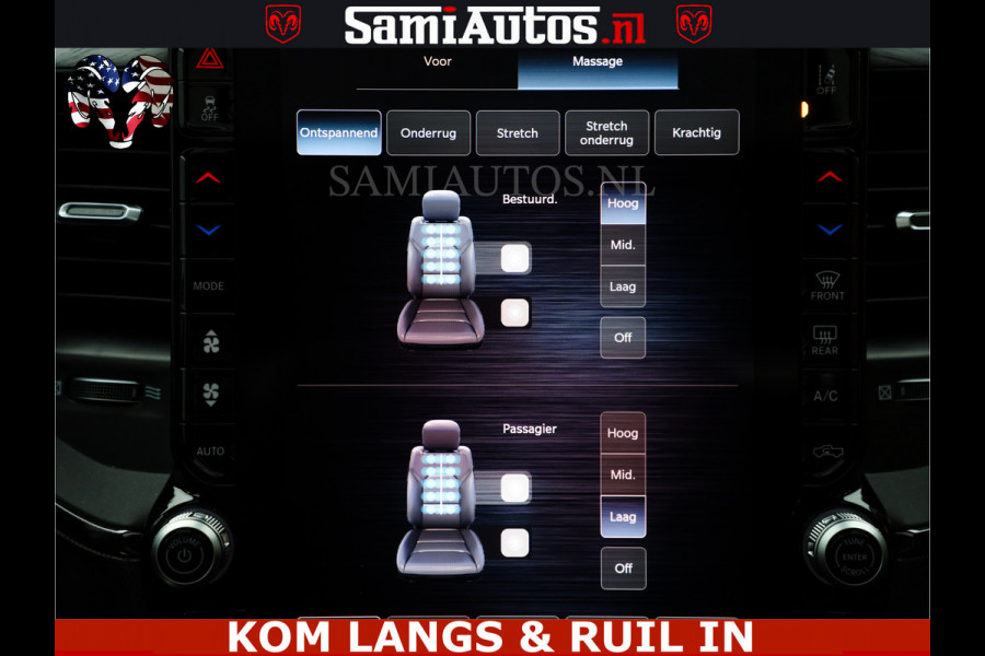 Dodge Ram LIMITED SPORT H.O 540HP 706Nm | Massage + Full Option | De Meest Luxe en Volle Pick-Up in zijn Klasse | Comfortabele Dubbele Cabine met Royale 5 Zitplaatsen | BPM vrij | Nu Leverbaar uit Voorraad | Voorraad Nr 2355 - 5149