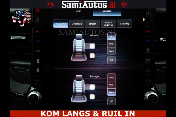 Dodge Ram LIMITED SPORT H.O 540HP 706Nm | Massage + Full Option | De Meest Luxe en Volle Pick-Up in zijn Klasse | Comfortabele Dubbele Cabine met Royale 5 Zitplaatsen | BPM vrij | Nu Leverbaar uit Voorraad | Voorraad Nr 2355 - 5149