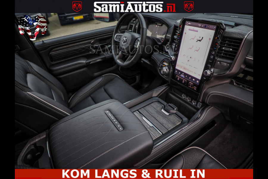 Dodge Ram LIMITED SPORT H.O 540HP 706Nm | Massage + Full Option | De Meest Luxe en Volle Pick-Up in zijn Klasse | Comfortabele Dubbele Cabine met Royale 5 Zitplaatsen | BPM vrij | Nu Leverbaar uit Voorraad | Voorraad Nr 2355 - 5149