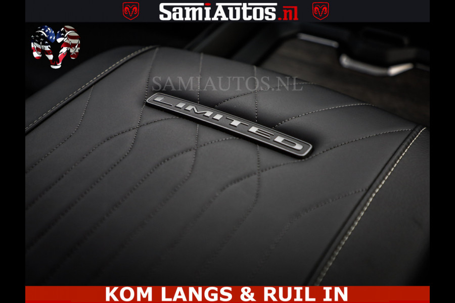 Dodge Ram LIMITED SPORT H.O 540HP 706Nm | Massage + Full Option | De Meest Luxe en Volle Pick-Up in zijn Klasse | Comfortabele Dubbele Cabine met Royale 5 Zitplaatsen | BPM vrij | Nu Leverbaar uit Voorraad | Voorraad Nr 2355 - 5149