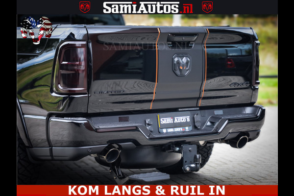 Dodge Ram LIMITED SPORT H.O 540HP 706Nm | Massage + Full Option | De Meest Luxe en Volle Pick-Up in zijn Klasse | Comfortabele Dubbele Cabine met Royale 5 Zitplaatsen | BPM vrij | Nu Leverbaar uit Voorraad | Voorraad Nr 2355 - 5149