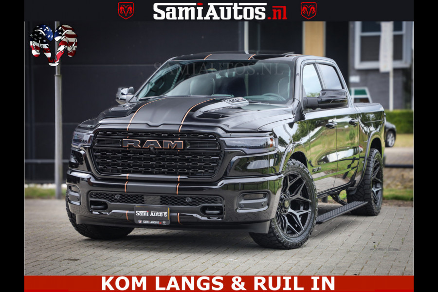 Dodge Ram LIMITED SPORT H.O 540HP 706Nm | Massage + Full Option | De Meest Luxe en Volle Pick-Up in zijn Klasse | Comfortabele Dubbele Cabine met Royale 5 Zitplaatsen | BPM vrij | Nu Leverbaar uit Voorraad | Voorraad Nr 2355 - 5149