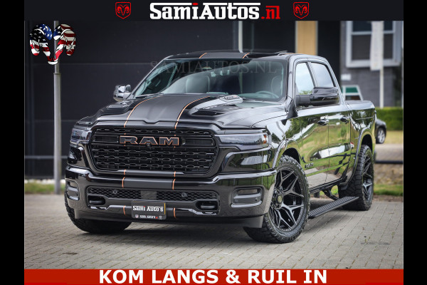Dodge Ram LIMITED SPORT H.O 540HP 706Nm | Massage + Full Option | De Meest Luxe en Volle Pick-Up in zijn Klasse | Comfortabele Dubbele Cabine met Royale 5 Zitplaatsen | BPM vrij | Nu Leverbaar uit Voorraad | Voorraad Nr 2355 - 5149