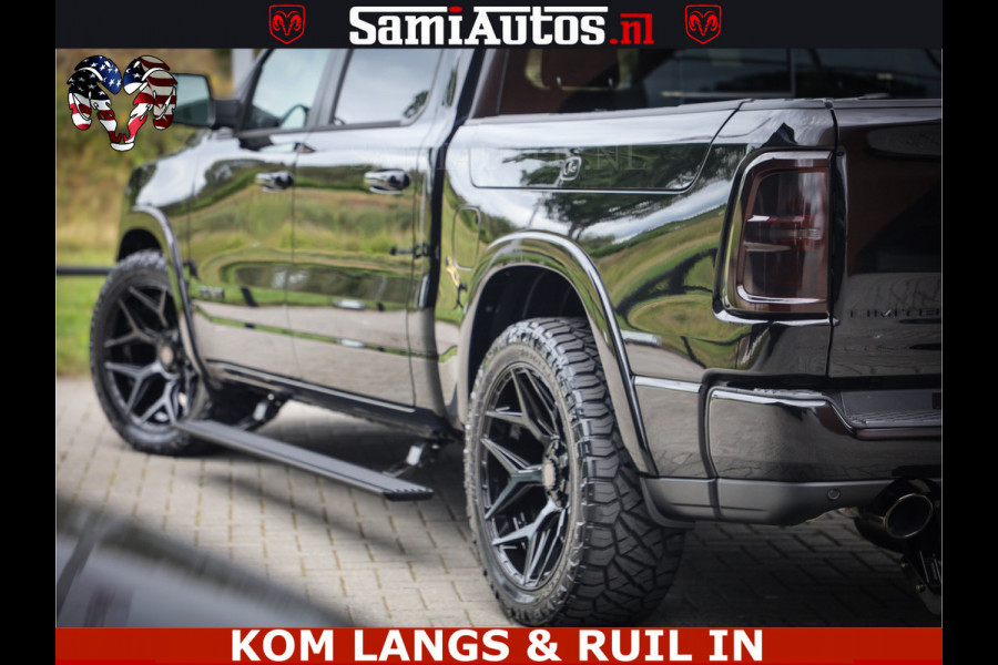 Dodge Ram LIMITED SPORT H.O 540HP 706Nm | Massage + Full Option | De Meest Luxe en Volle Pick-Up in zijn Klasse | Comfortabele Dubbele Cabine met Royale 5 Zitplaatsen | BPM vrij | Nu Leverbaar uit Voorraad | Voorraad Nr 2355 - 5149