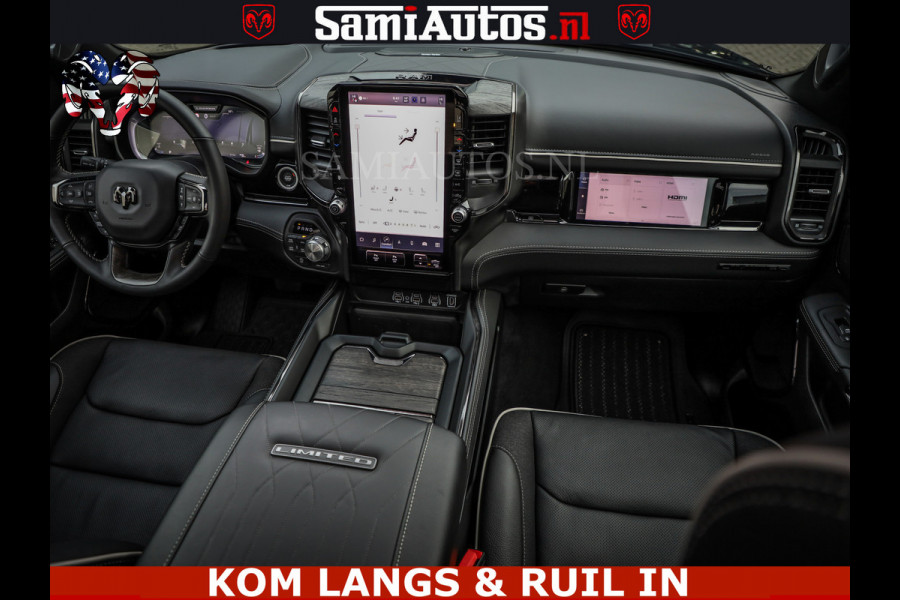 Dodge Ram LIMITED SPORT H.O 540HP 706Nm | Massage + Full Option | De Meest Luxe en Volle Pick-Up in zijn Klasse | Comfortabele Dubbele Cabine met Royale 5 Zitplaatsen | BPM vrij | Nu Leverbaar uit Voorraad | Voorraad Nr 2355 - 5149