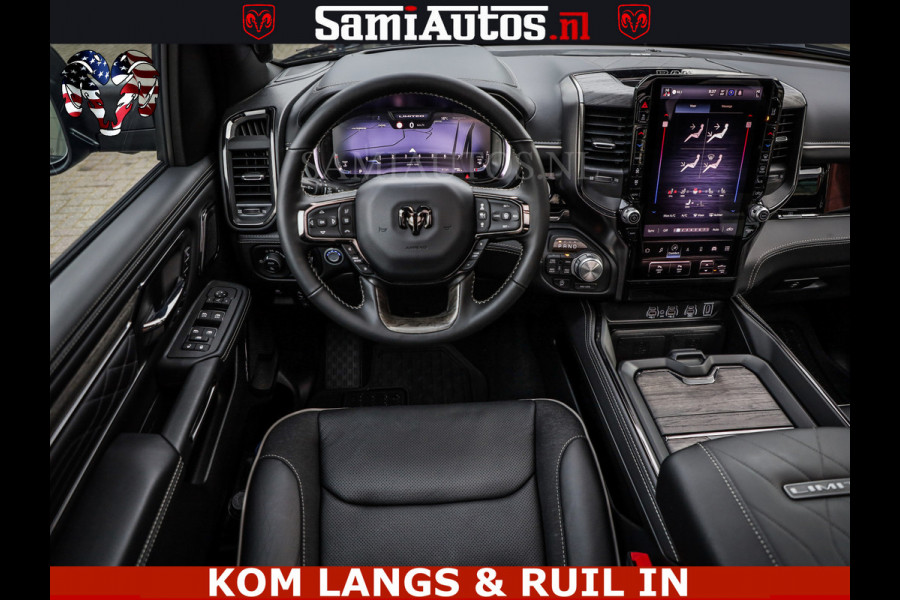 Dodge Ram LIMITED SPORT H.O 540HP 706Nm | Massage + Full Option | De Meest Luxe en Volle Pick-Up in zijn Klasse | Comfortabele Dubbele Cabine met Royale 5 Zitplaatsen | BPM vrij | Nu Leverbaar uit Voorraad | Voorraad Nr 2355 - 5149