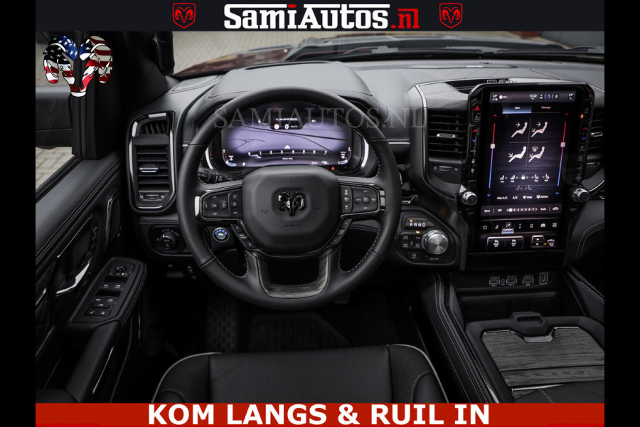 Dodge Ram Limited Night High Output 540HP 706Nm | Massage + Full Option | De Meest Luxe en Volle Pick-Up in zijn Klasse | Comfortabele Dubbele Cabine met Royale 5 Zitplaatsen | BPM vrij | Nu Leverbaar uit Voorraad | Voorraad Nr 2300 - 7689