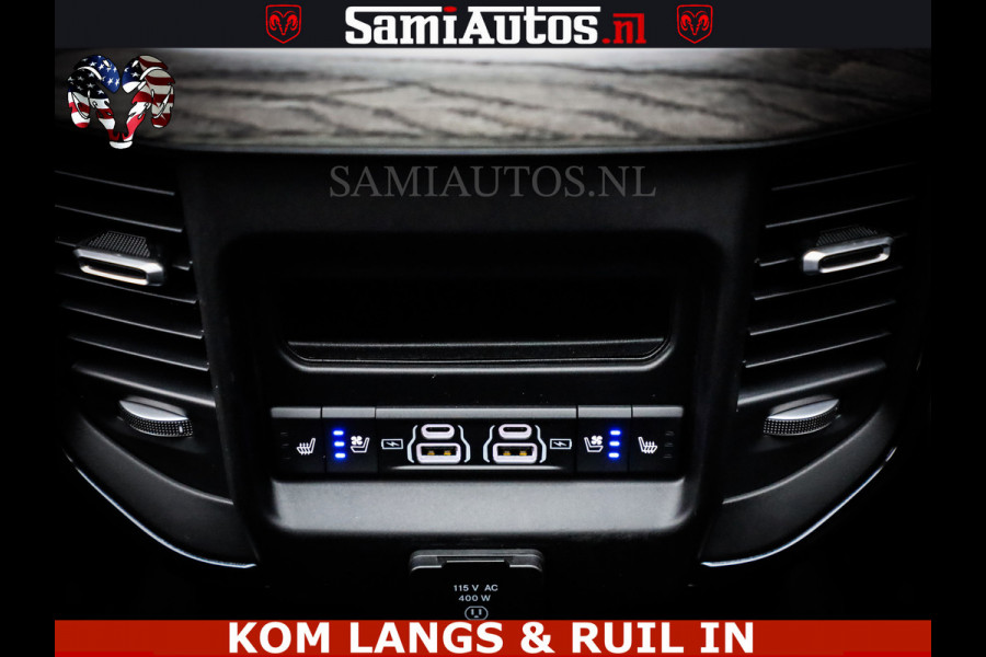 Dodge Ram Limited Night High Output 540HP 706Nm | Massage + Full Option | De Meest Luxe en Volle Pick-Up in zijn Klasse | Comfortabele Dubbele Cabine met Royale 5 Zitplaatsen | BPM vrij | Nu Leverbaar uit Voorraad | Voorraad Nr 2300 - 7689