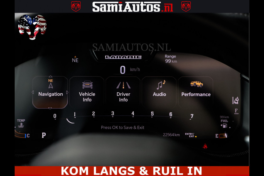 Dodge Ram GT EDITION | TRX PACK | 5.7 V8 HEMI | BRONZE LINE | LUCHT VERING | VITUAL | ADAPTIVE CRUISE | PANORAMADAK | MEGA DIK | Comfortabele Dubbele Cabine met Royale 5 Zitplaatsen | DC |