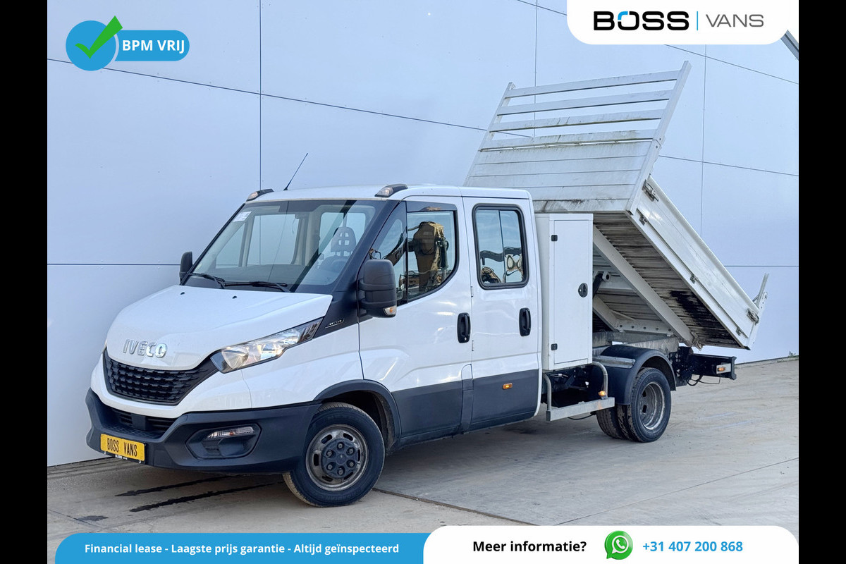 Iveco Daily 35C14 2.3 Kipper Dubbele Cabine Dubbellucht 3,5t Trekhaak 6 Stoelen Airco Cruise Control Benne Tipper