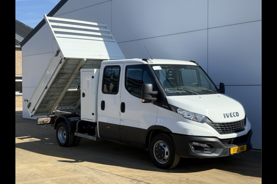 Iveco Daily 35C14 2.3 Kipper Dubbele Cabine Dubbellucht 3,5t Trekhaak 6 Stoelen Airco Cruise Control Benne Tipper