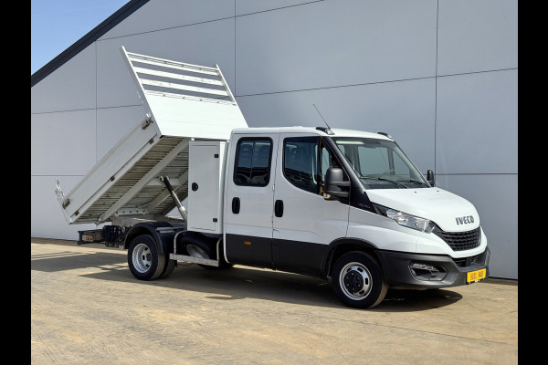 Iveco Daily 35C14 2.3 Kipper Dubbele Cabine Dubbellucht 3,5t Trekhaak 6 Stoelen Airco Cruise Control Benne Tipper