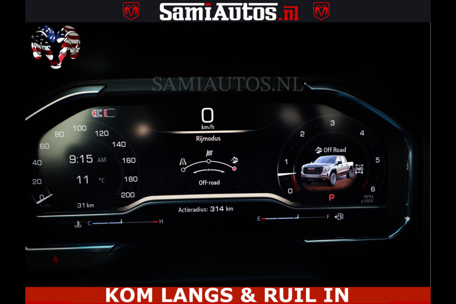 GMC Sierra AT4 6.2 V8 4X4 | VIRTUAL COCKPIT | LPG | HUD | BOM VOL | DC | RAM DEALER NEDERLAND | Dubbele Cabine met Royale 5 Zitplaatsen | BPM vrij | Nu Leverbaar uit Voorraad | Voorraad Nr 261530 |