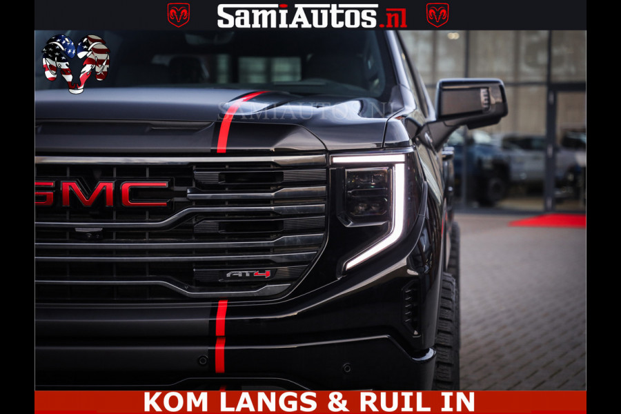 GMC Sierra AT4 6.2 V8 4X4 | VIRTUAL COCKPIT | LPG | HUD | BOM VOL | DC | RAM DEALER NEDERLAND | Dubbele Cabine met Royale 5 Zitplaatsen | BPM vrij | Nu Leverbaar uit Voorraad | Voorraad Nr 261530 |