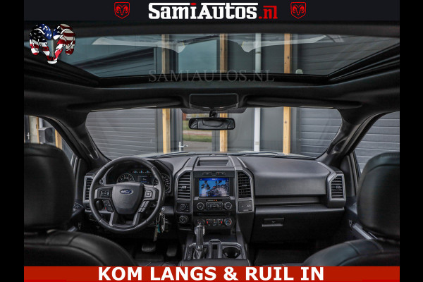 Dodge Ram FORD F150 5.0 V8 4X4 | MAT OLIVE GREEN | BIJTELLING VRIJ | ZEER DIK | CAMERA | 3500KG | PANORAMA | LEDER | GO RHINO ROLLBAR | CRUISE CONTROL | PRINS LPG | BAKFLIP COVER | Deze pick-up is leverbaar met zowel een groot rijbewijs (C) als een klein rijbewijs (B). Laat ons weten wat jouw voorkeur is.