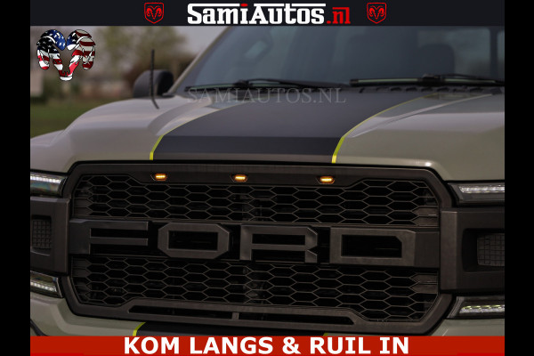 Dodge Ram FORD F150 5.0 V8 4X4 | MAT OLIVE GREEN | BIJTELLING VRIJ | ZEER DIK | CAMERA | 3500KG | PANORAMA | LEDER | GO RHINO ROLLBAR | CRUISE CONTROL | PRINS LPG | BAKFLIP COVER | Deze pick-up is leverbaar met zowel een groot rijbewijs (C) als een klein rijbewijs (B). Laat ons weten wat jouw voorkeur is.